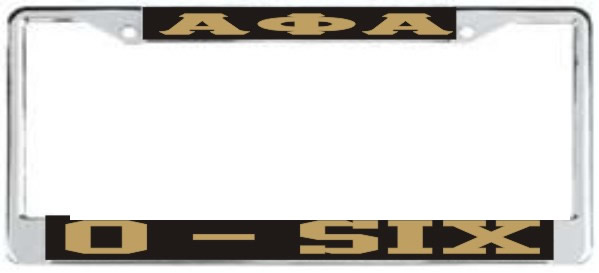 Alpha Phi Alpha O Six License Plate Frame