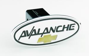 Avalanche - Oval Black w - Gold Bowtie - Hitch Cover