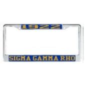 Sigma Gamma Rho1922 License Plate Frame