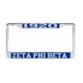 Zeta Phi Beta License1920 Plate Frame